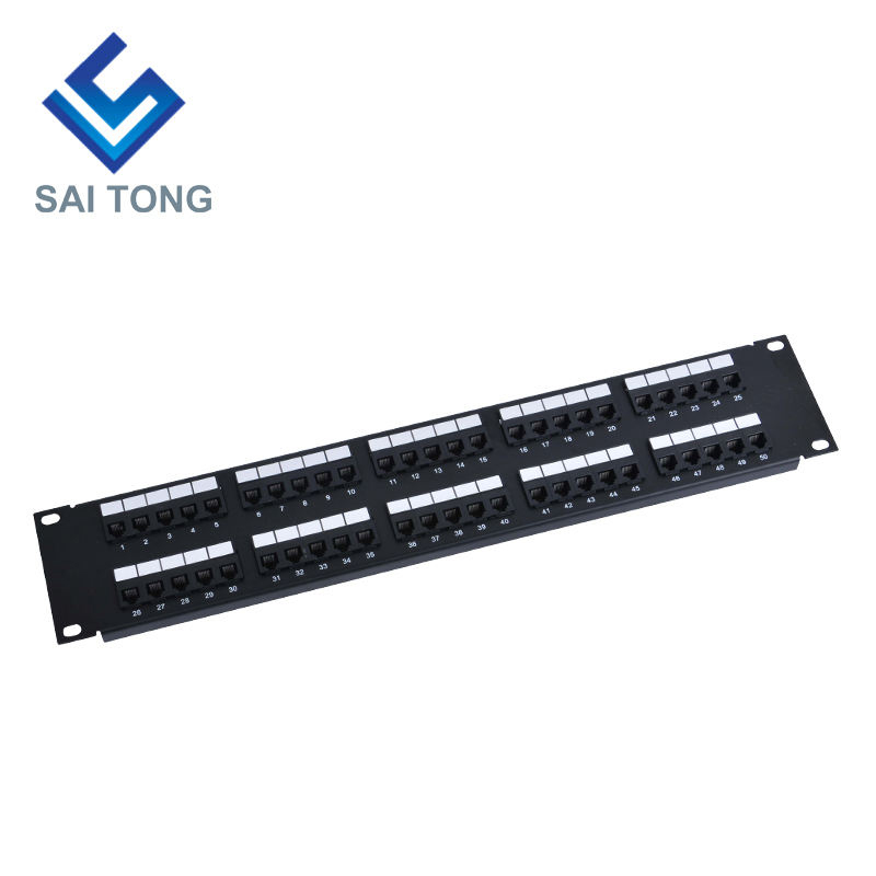 2U 19'' 50 portov RJ11 Krone bundy,oceľový držiak Cat3 Patch Panel Prázdny Netienený utp Cat3 RJ11 Patch panel