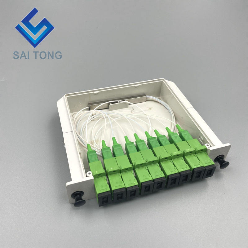 SC/APC 1 x 8 Fiber Optic PLC Splitter Minitrubicový Typ Splitter Plc Splitter vodotesný SC UPC LGX box kazetový typ