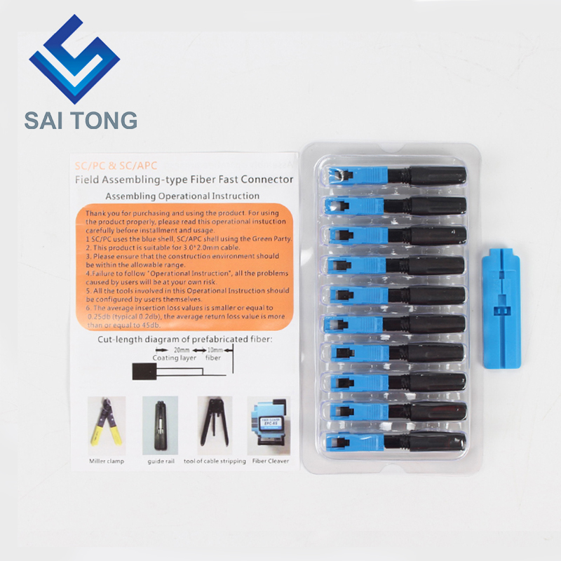 Saitong Supply Rýchly konektor komunikačného zariadenia sc/upc ftth Fiber Optic Fast Connector