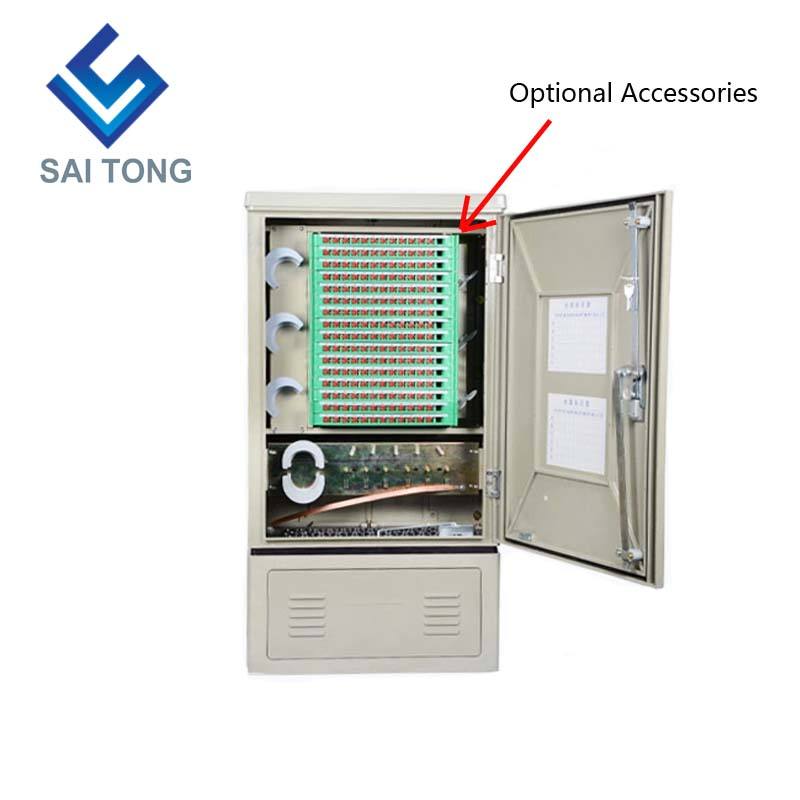 SaiTong FTTH 144 Core cross prepojovacia skrinka telekomunikačných zariadení SMC vonkajšie vodotesné IP55 144 jadrové optické skrinky ODF